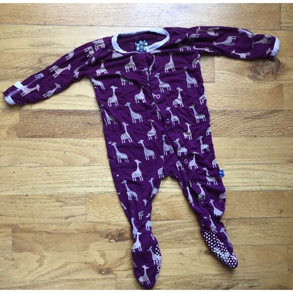 Kickee Pants 3-6M Giraffe Footie - Picture 1 of 5
